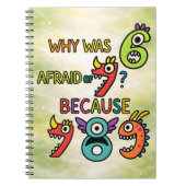 Why Was 7 Afraid Funny Math Notebook for Kids ノートブック (正面)