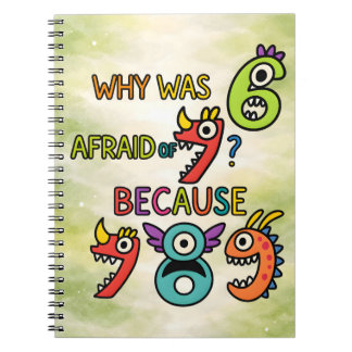 Why Was 7 Afraid Funny Math Notebook for Kids ノートブック