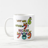 Why Was Six Afraid Funny Maths Joke Mug コーヒーマグカップ (左)