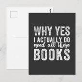 Why Yes, I Actually Do Need All These Books ポストカード (正面/裏面)