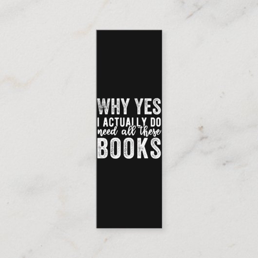 Why Yes, I Actually Do Need All These Books ロイヤリティカード (正面)