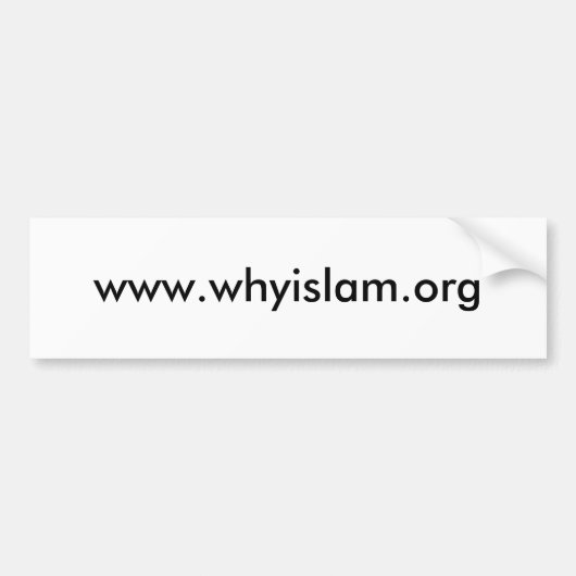 Whyislamのステッカー バンパーステッカー (正面)