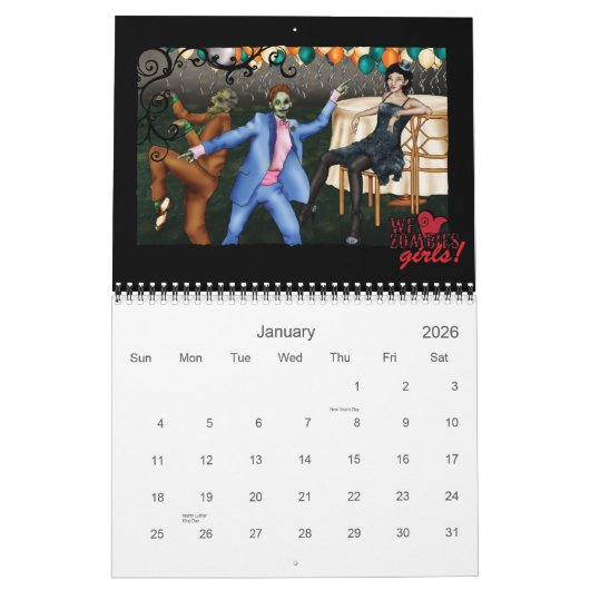 WHZガールズ カレンダー (1月 2026)