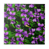 WI州フラワーウッドバイオレットモザイクタイル タイル (正面)