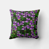 WI州フラワーウッドバイオレットモザイクパターン クッション (裏面)