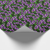 WI州フラワーウッドバイオレットモザイクパターン ラッピングペーパー (角)