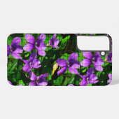 WI州フラワーウッドバイオレットモザイク SAMSUNG GALAXYケース (裏面横)