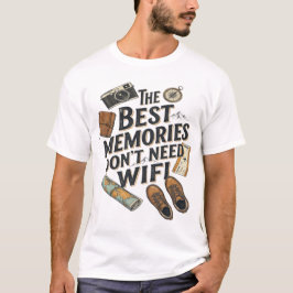 Wi-Fiいらずの最高の思い出 トラベルTシャツ Tシャツ