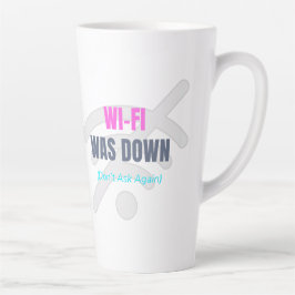 Wi-Fiがダウンした(再びダウンし頼ない) カフェラテマグ