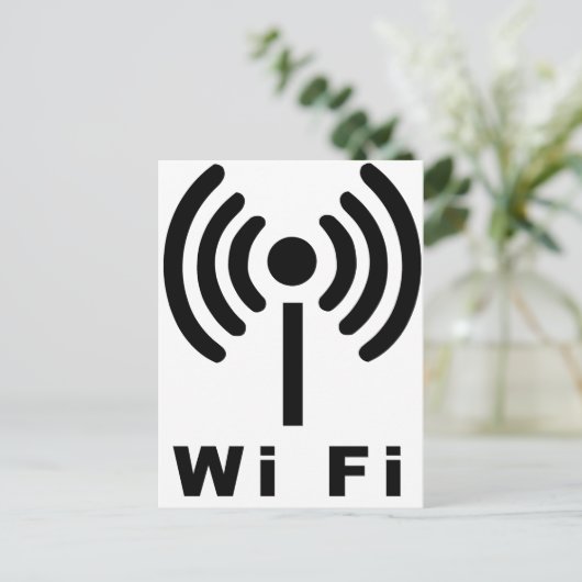 Wi Fiの記号 ポストカード (スタンド正面)