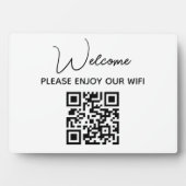 Wi-Fiをお楽しみください | WIFIようこそQRコード フォトプラーク (正面)