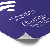 Wi-Fiアクセスモダンシンプル紫 ポスター (角)