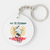 Wi-Fiダウン？脳か信号か？Wi-Fiダウン キーホルダー (裏面)