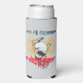 Wi-Fiダウン？脳か信号か？Wi-Fiダウン スリム缶クーラー (Seltzer裏面)