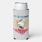 Wi-Fiダウン？脳か信号か？Wi-Fiダウン スリム缶クーラー (Seltzer正面)