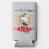 Wi-Fiダウン？脳か信号か？Wi-Fiダウン スリム缶クーラー (裏面)