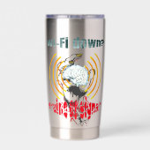 Wi-Fiダウン？脳か信号か？Wi-Fiダウン 保温保冷タンブラー (背面)