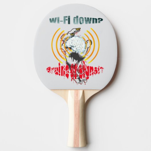 Wi-Fiダウン？脳か信号か？Wi-Fiダウン 卓球ラケット (正面)