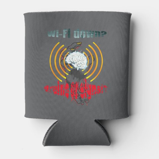 Wi-Fiダウン？脳か信号か？Wi-Fiダウン 缶クーラー (正面)