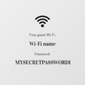 Wi-Fiネットワークとパスワードのビジネス小売 ウィンドウサイン (シート)