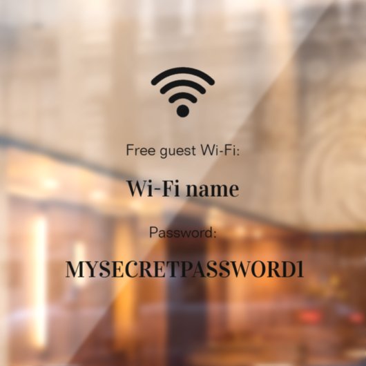 Wi-Fiネットワークとパスワードのビジネス小売 ウィンドウサイン (シート2)