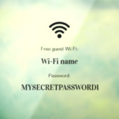 Wi-Fiネットワークとパスワードのビジネス小売 ウィンドウサイン (シート3)