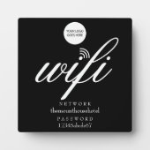 Wi-Fiネットワークとパスワードのロゴ看板 フォトプラーク (正面)