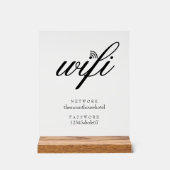 Wi-Fiネットワークとパスワードの店舗向けラベル アクリルサイン (正面)