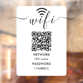 Wi-Fiネットワーク接続用QRコードをスキャン - ミニマリスト ウィンドウサイン