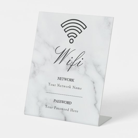 Wi-Fiパスワードとネットワークのカスタマイズ 台座サイン (正面)