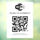 Wi-Fiパスワード | QRコードをスキャンして接続する ウィンドウサイン (シート3)