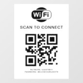Wi-Fiパスワード | QRコードをスキャンして接続する ウィンドウサイン (シート)