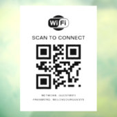 Wi-Fiパスワード | QRコードをスキャンして接続する ウィンドウサイン (シート3)