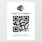 Wi-Fiパスワード | QRコードをスキャンして接続する ウィンドウサイン (シート)