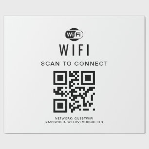 Wi-Fiパスワード   QRコードをスキャンして接続する ラッピングペーパー
