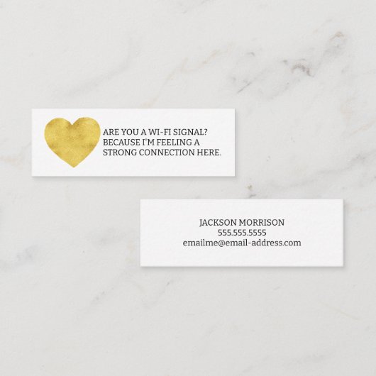 Wi-Fi信号おもしろいデートすること通話カード スキニー名刺 (正面/裏面)