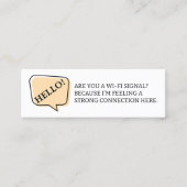 Wi-Fi信号おもしろいデートすること通話カード スキニー名刺 (正面)