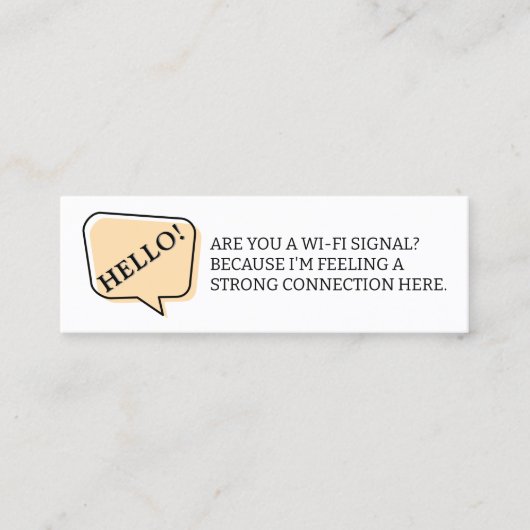 Wi-Fi信号おもしろいデートすること通話カード スキニー名刺 (正面)