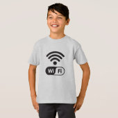 Wi-Fi信号クールグラフィックインターネット Tシャツ (正面フル)