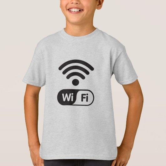 Wi-Fi信号クールグラフィックインターネット Tシャツ (正面)