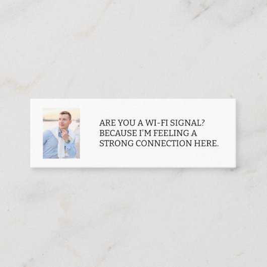 Wi-Fi信号フォトデートすること通話カード スキニー名刺 (正面)