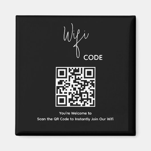 Wi-Fi接続用QRコードウェルカムボード マグネット (正面)