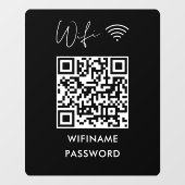 Wi-Fi接続用QRコードパスワード黒 ウィンドウサイン (シート)