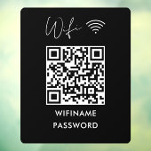 Wi-Fi接続用QRコードパスワード黒 ウィンドウサイン (シート3)