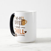 Wi-Fi、コーヒー、冷え モーフィングマグカップ (正面左)