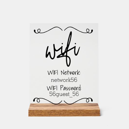 Wi-Fi 付きバケーション ホーム レンタルハウス アクリルサイン (正面)