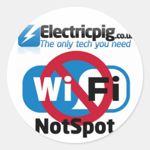 Wi-Fi NotSpotのステッカー ラウンドシール