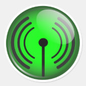 Wi-Fi Symbol ラウンドシール (正面)