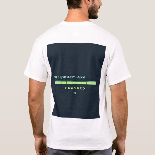 Wi-Fi vs Willpower – Funny Tech Tシャツ (裏面)
