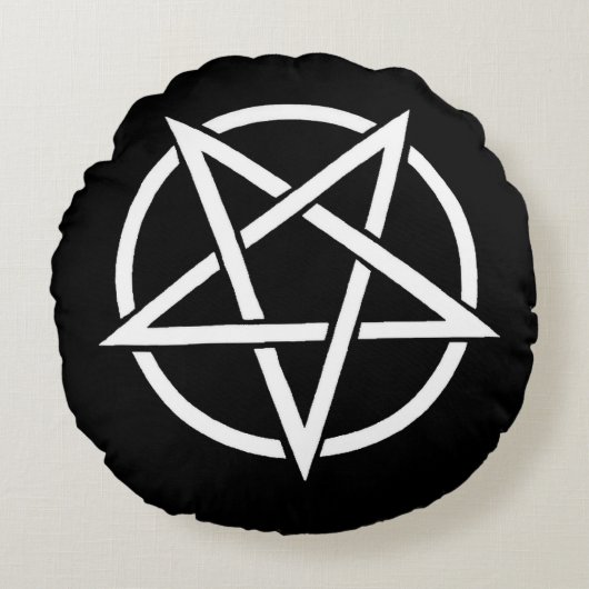 Wicブラックラウンドピロー ラウンドクッション (正面)